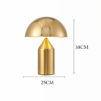Luminária Dome Lux – Design Escultórico em Dourado Metálico