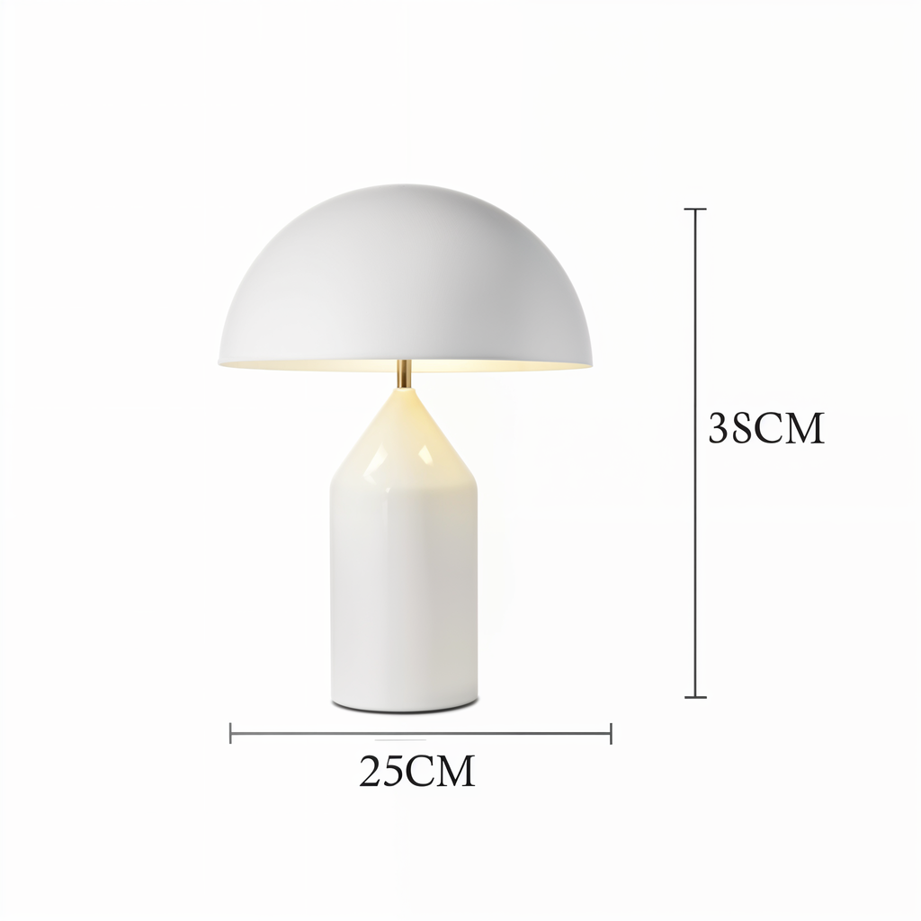 Luminária Dome Lux – Design Escultórico em Dourado Metálico