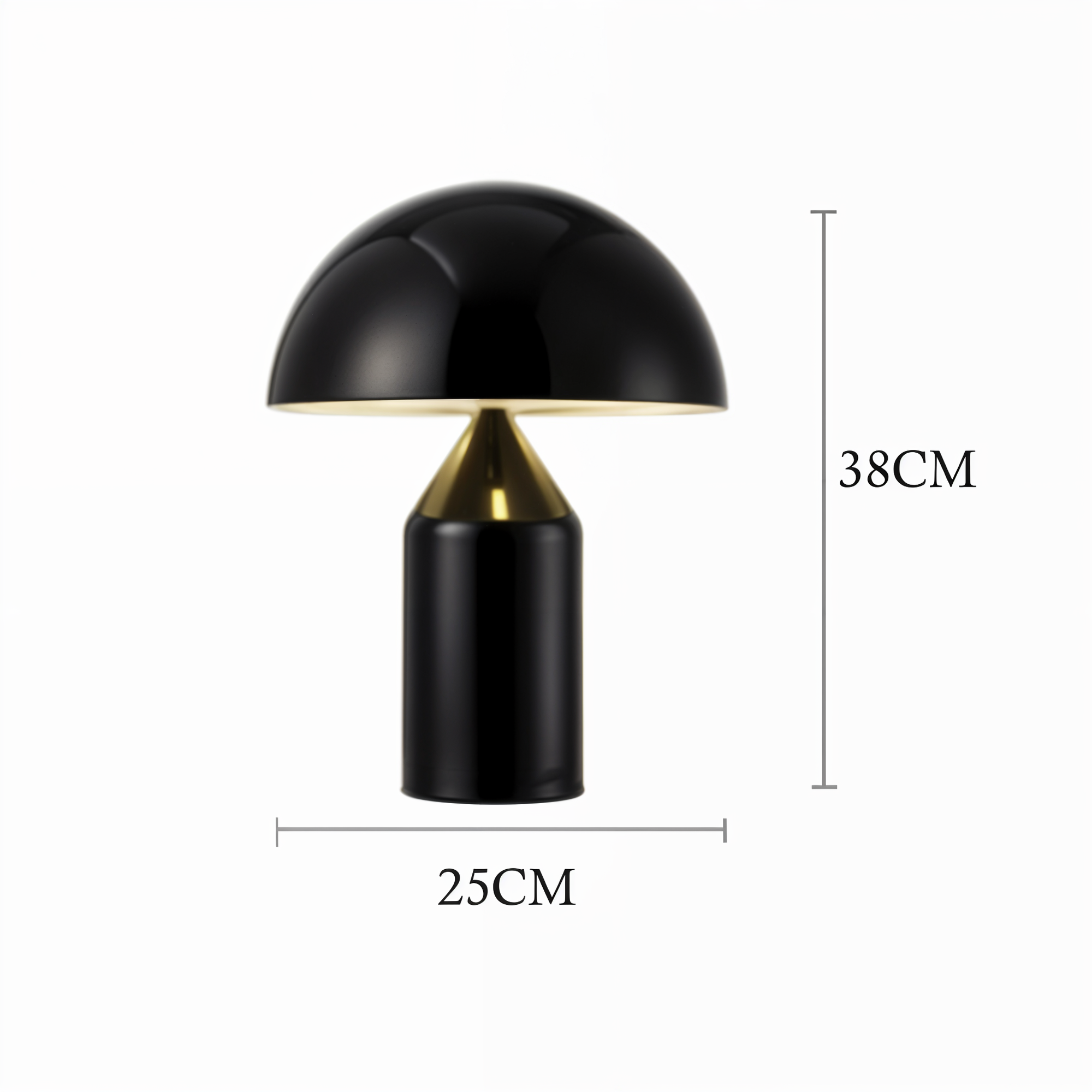 Luminária Dome Lux – Design Escultórico em Dourado Metálico