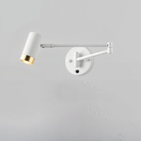 Arandela LED Dourada de Parede Articulada para Escritório