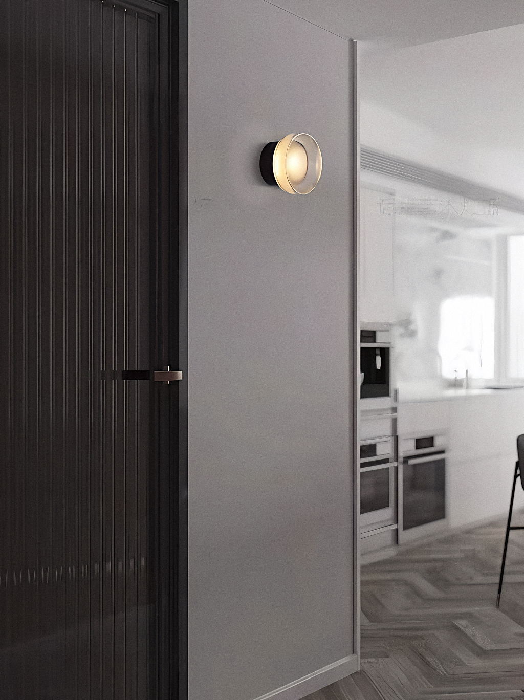 Arandela LED de Vidro Luxo Minimalista 18cm