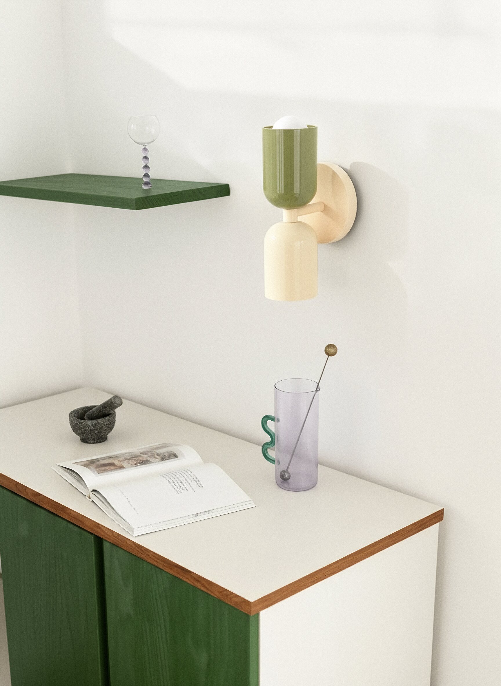Arandela DuoTone – Design Moderno com Iluminação Bidirecional Sem Fio