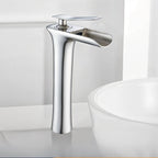Torneira Cascata para Banheiro Monocomando com Valvula Ceramica em Metal Elegance