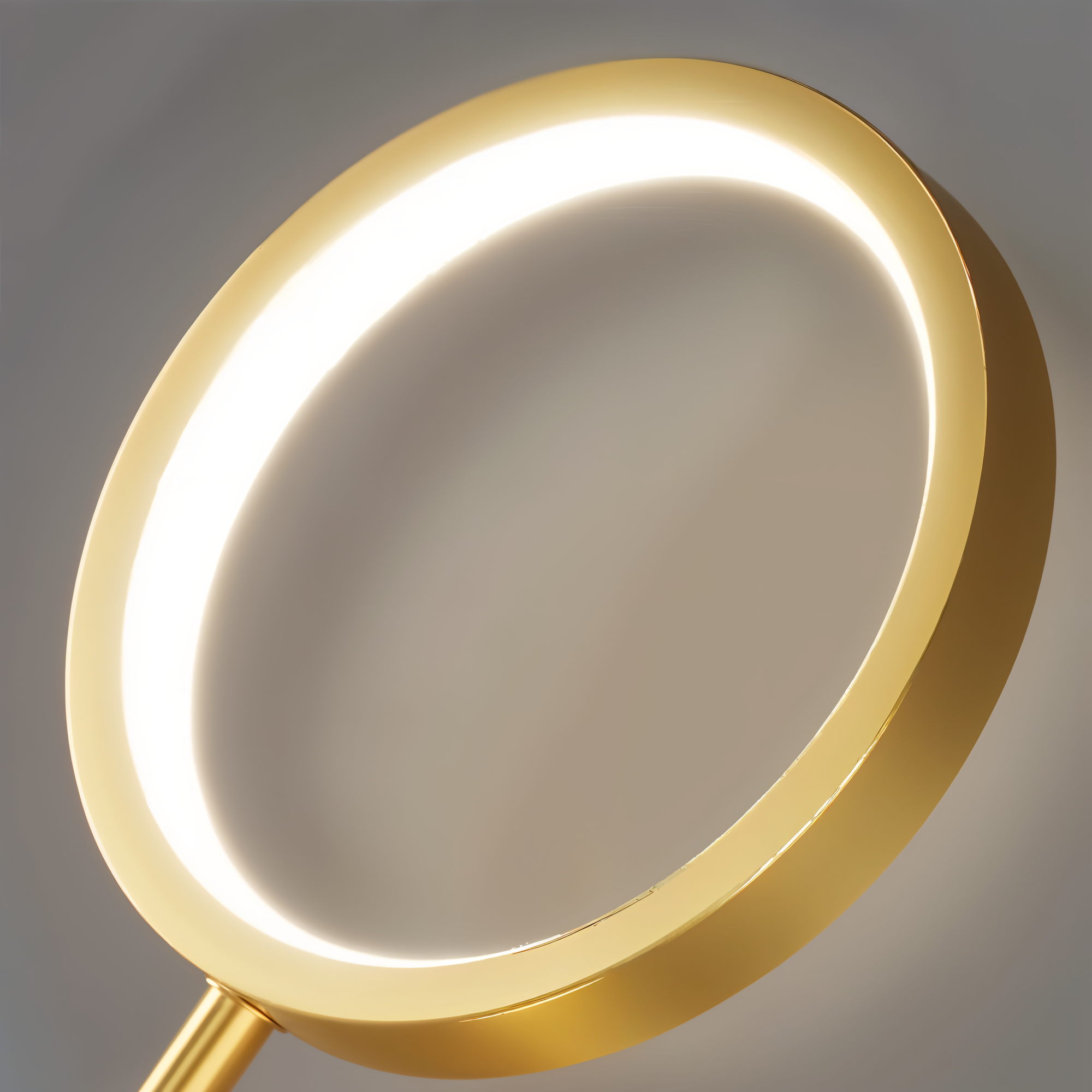 Arandela de Parede Metal Preto Dourado Globo Anel Circular Bivolt E27 48cm ContourGlow