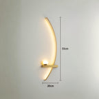 Arandela LED Curva Minimalista para Cabeceira 55cm