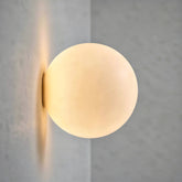 Arandela de Parede Bola em Vidro Soprado com Luz Quente ou Fria Bivolt Orb