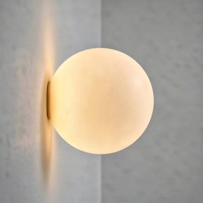 Arandela de Parede Bola em Vidro Soprado com Luz Quente ou Fria Bivolt Orb