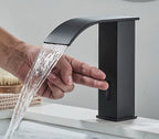 Torneira Cascata para Banheiro com Sensor Automático em Metal Escovado Evora