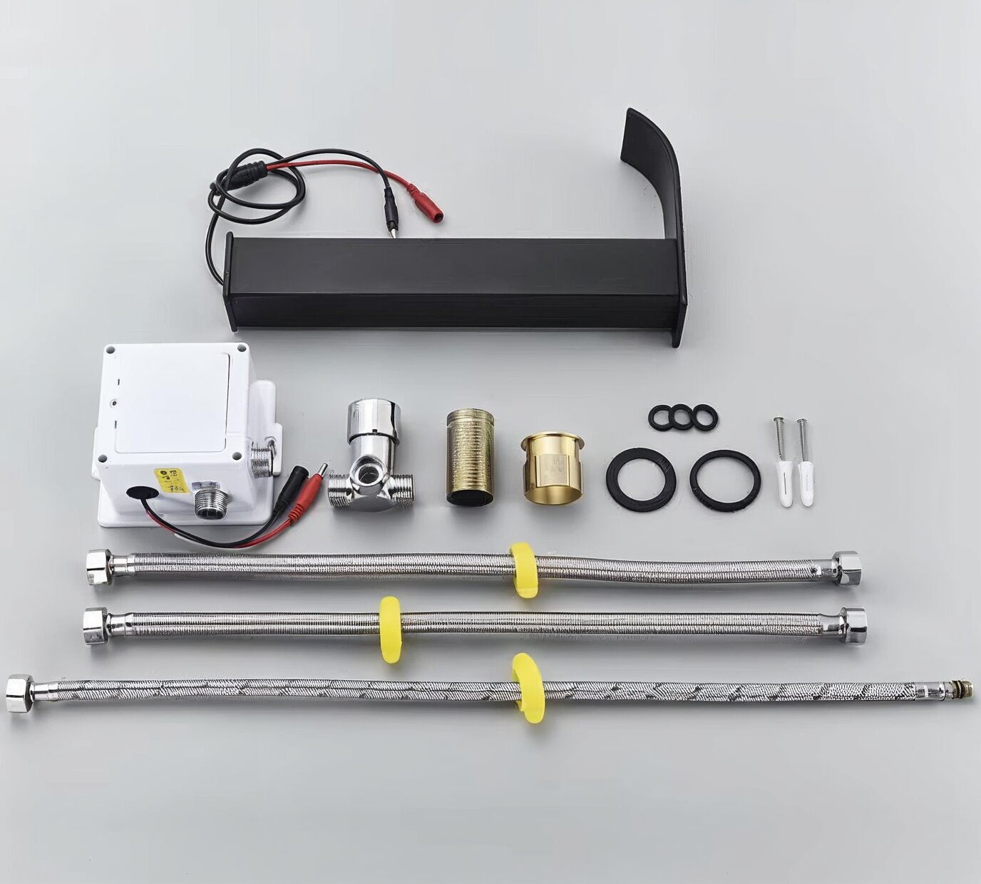 Torneira Cascata para Banheiro com Sensor Automático em Metal Escovado Evora