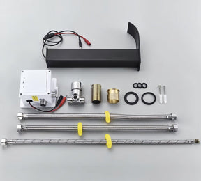 Torneira Cascata para Banheiro com Sensor Automático em Metal Escovado Evora