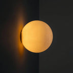 Arandela de Parede Bola em Vidro Soprado com Luz Quente ou Fria Bivolt Orb