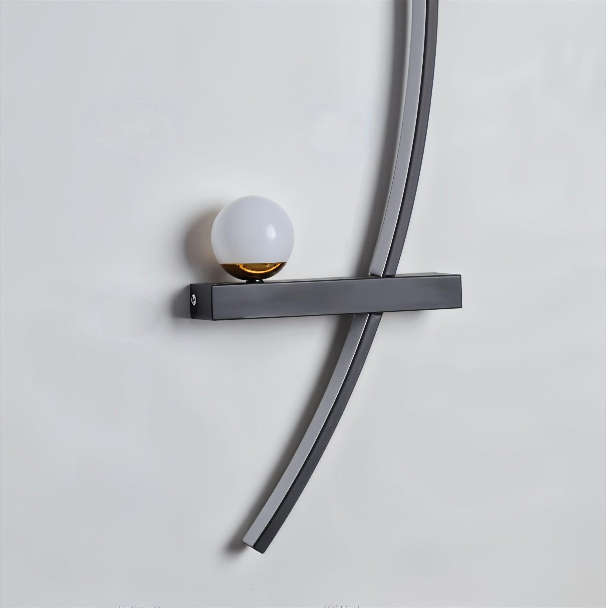 Arandela LED Curva Minimalista para Cabeceira 55cm