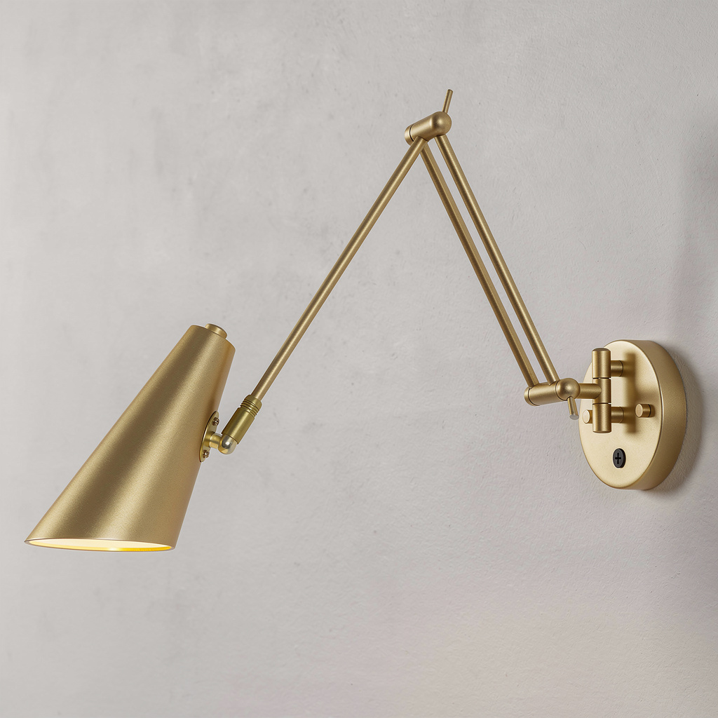 Arandela de Parede Articulada LED Metal com Braço Ajustável E27 Flexia