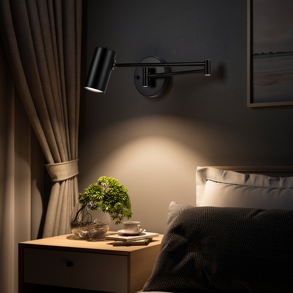 Arandela de Parede Articulada LED Metal com Braço Ajustável E27 Flexia