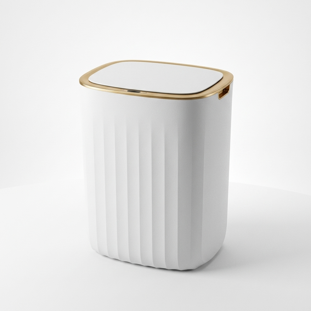Lixeira Automatica de Banheiro com Sensor de Aproximacao em Plastico ABS Onda