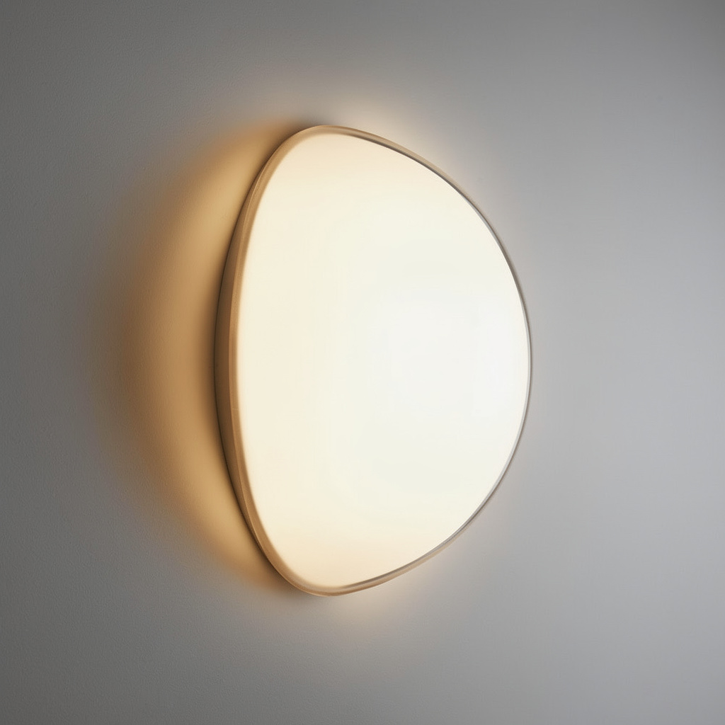 Arandela de Parede Nordica Redonda Vidro Leitoso Fosco Luz Bidirecional 15cm Soquete G9 Soleil