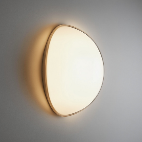 Arandela de Parede Nordica Redonda Vidro Leitoso Fosco Luz Bidirecional 15cm Soquete G9 Soleil