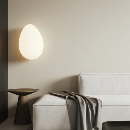 Arandela de Parede Pedra Organica Luz Quente LED Fosca 3 Tons Forma