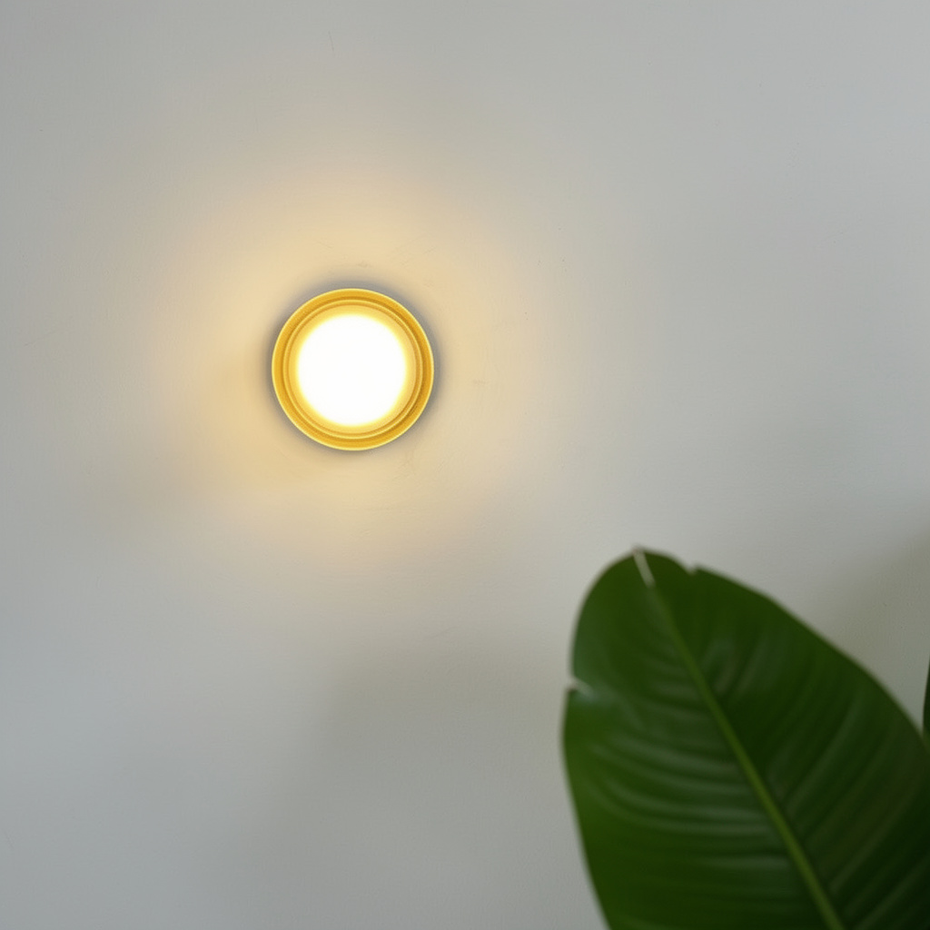 Arandela de Parede LED Capsula de Vidro Translucido com Base em Aluminio 14cm Orbe