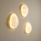 Arandela de Parede Pedra Organica Luz Quente LED Fosca 3 Tons Forma