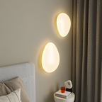 Arandela de Parede Pedra Organica Luz Quente LED Fosca 3 Tons Forma
