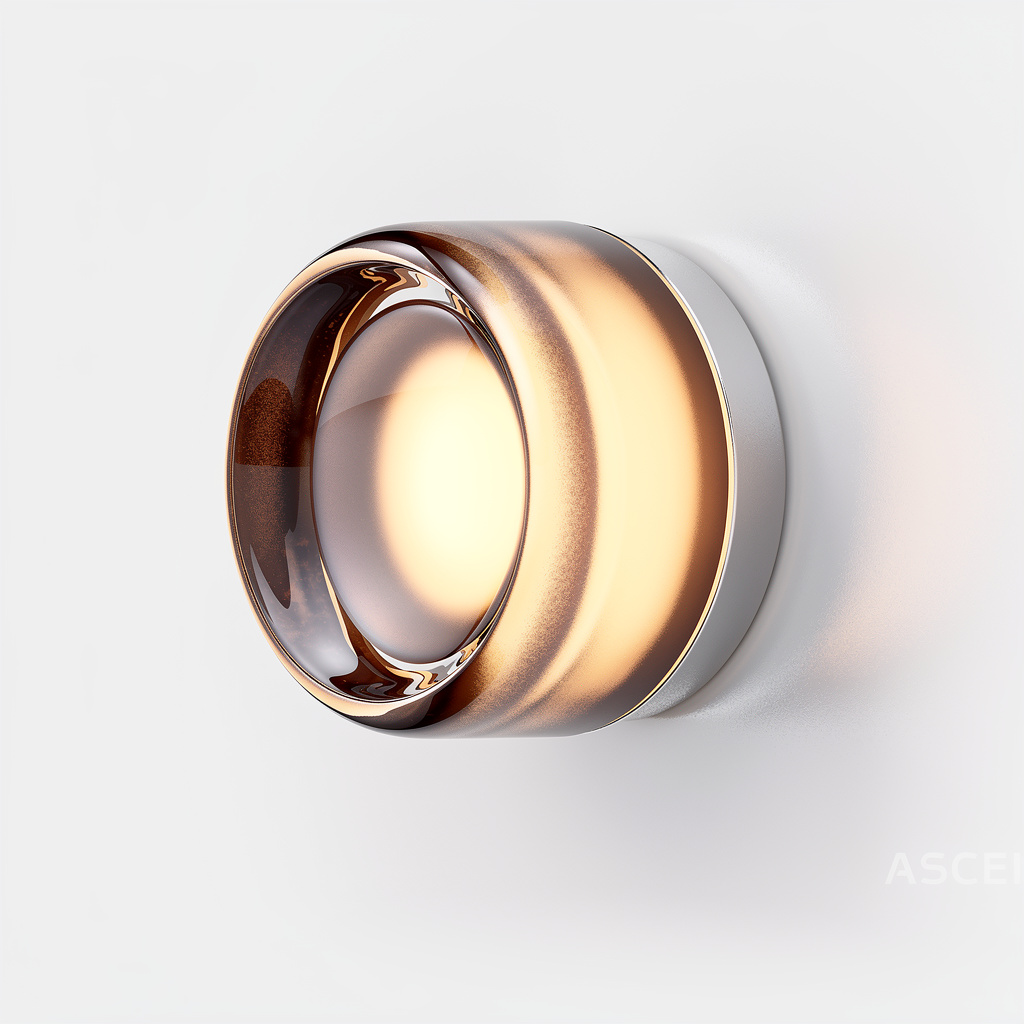 Arandela de Parede LED Capsula de Vidro Translucido com Base em Aluminio 14cm Orbe