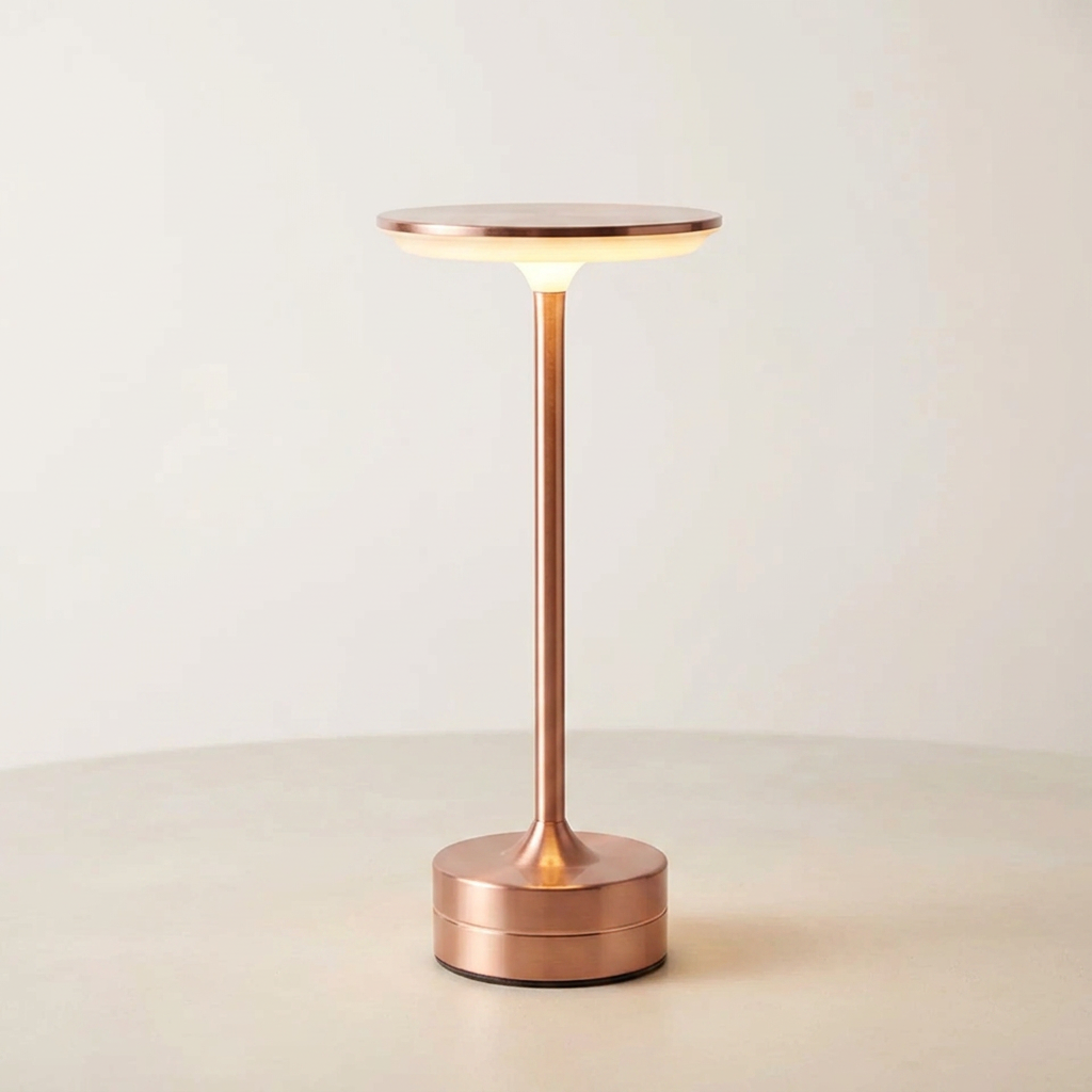 Cordless Table Lamp, Rechargeable LED Bedside Lamp with Touch Dimming, USB-C, Gold, Rose Gold, Silver or Black