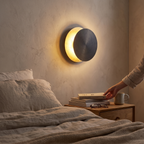 Nordic Postmodern Minimalist Moon Eclipse Creative Wall Sconce lifestyle