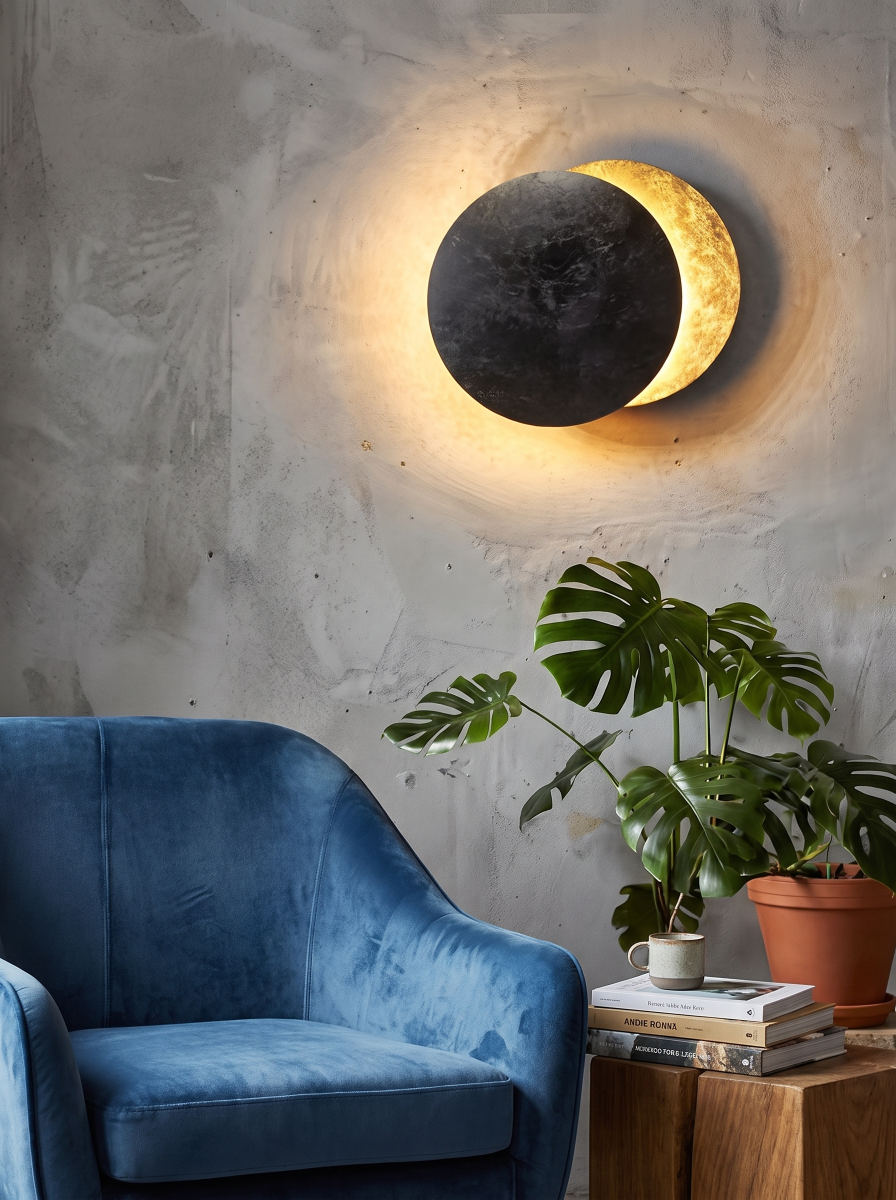 Arandela Eclipse Nordica em acabamento elegante