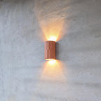Terra Fluted Ceramic Wall Sconce — Terracotta, Handmade in Portugal