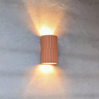 Terra Fluted Ceramic Wall Sconce — Terracotta, Handmade in Portugal