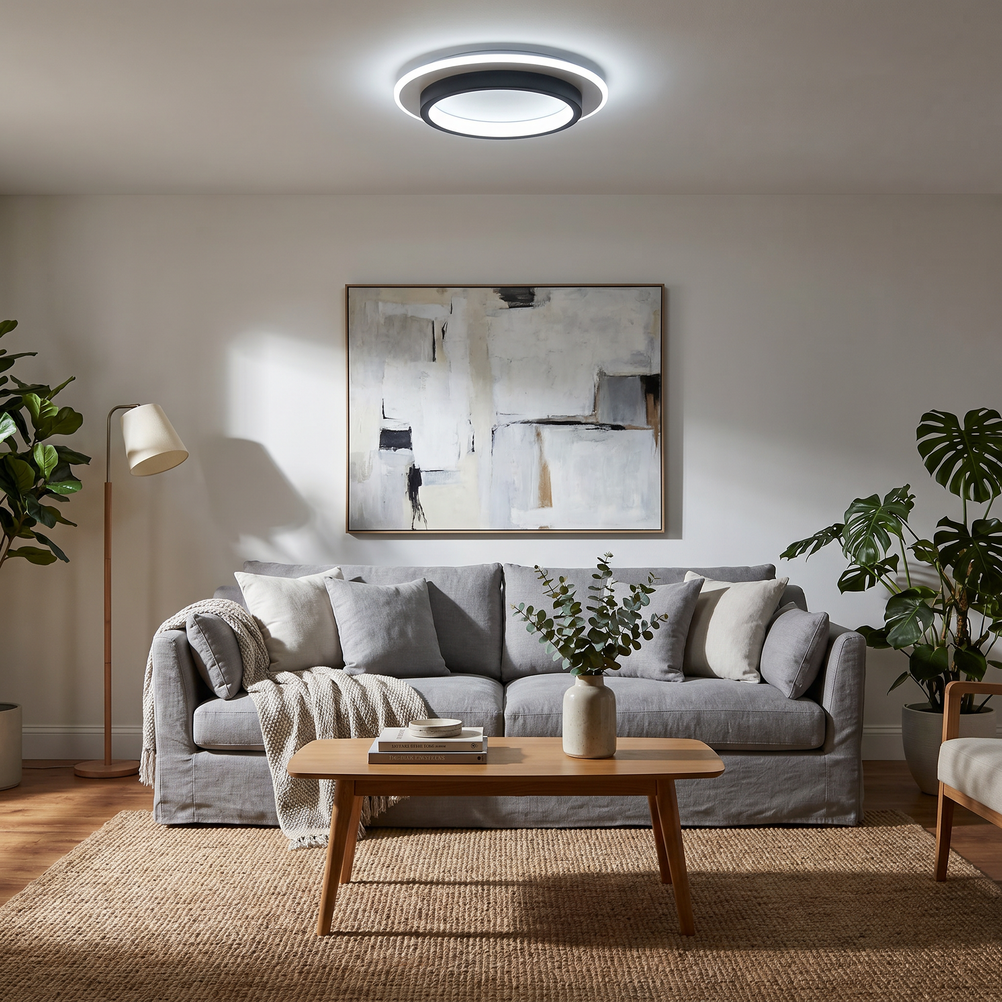 Plafon LED Ring  Minimalista Preto