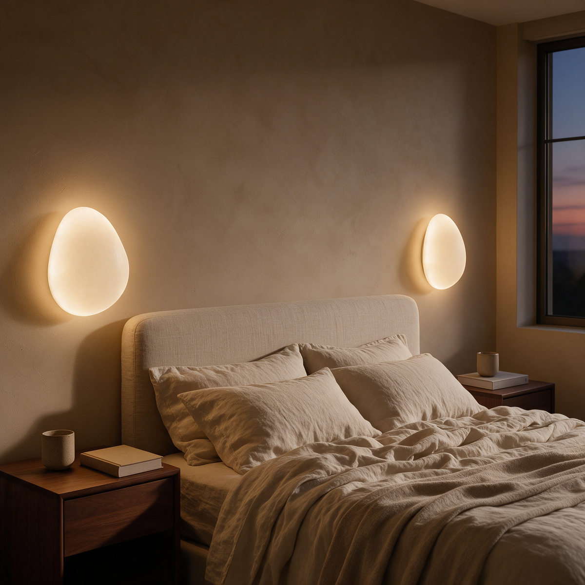 Arandela Pedra Orgânica Fosca LED 3 Temperaturas