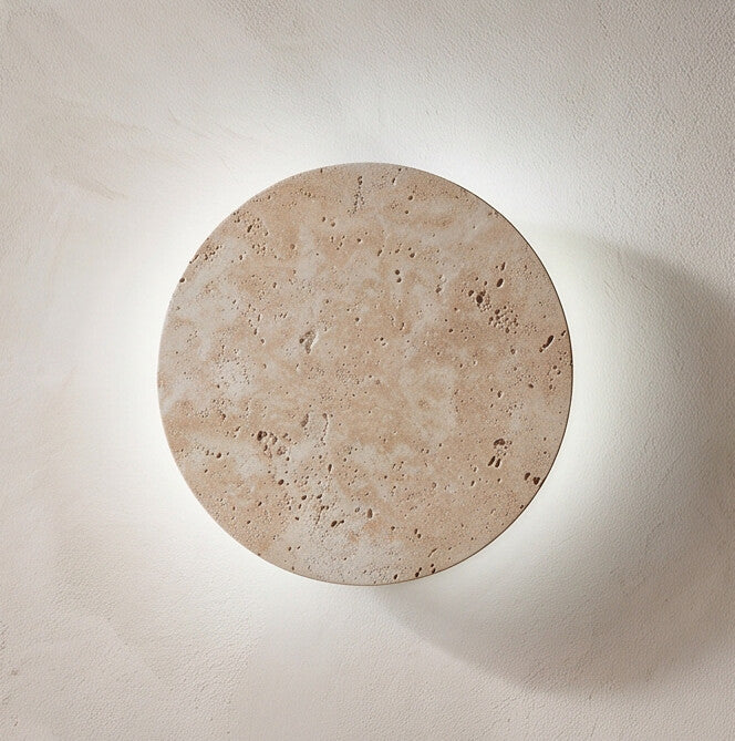 Arandela de parede travertino LED indireta Eclisse