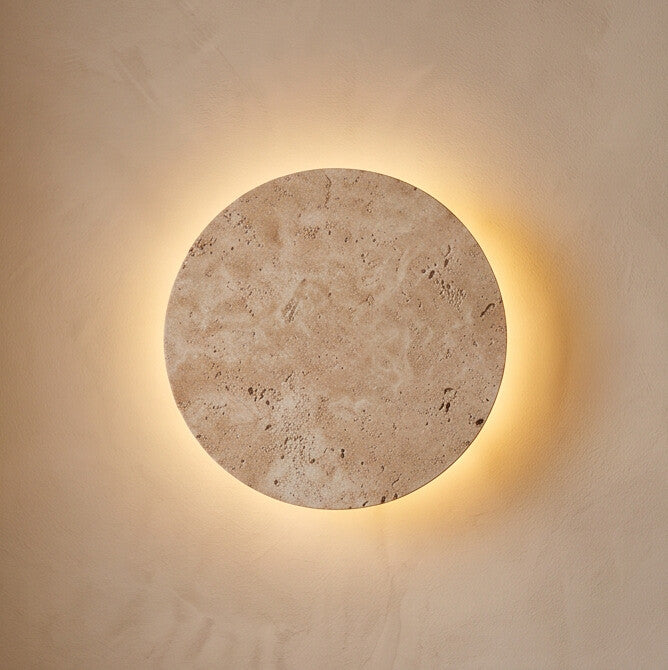 Arandela de parede travertino LED indireta Eclisse