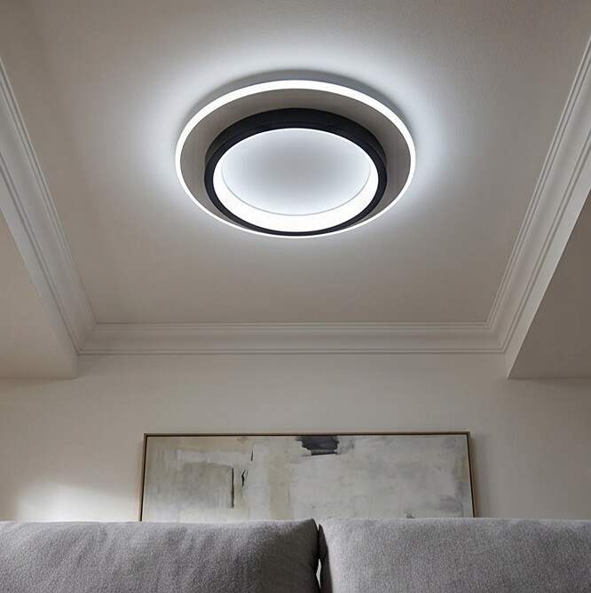 Plafon LED Ring  Minimalista Preto