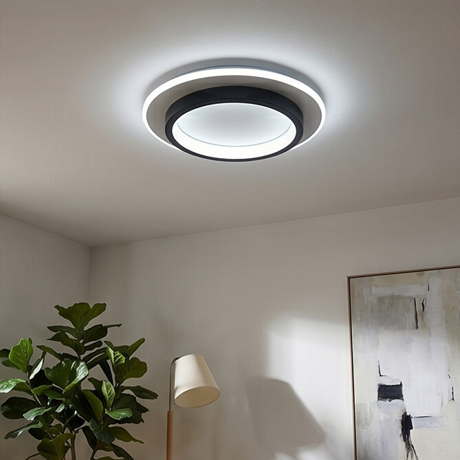 Plafon LED Ring  Minimalista Preto