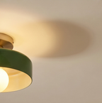 Plafon Nórdico Vidro com Globo Dourado
