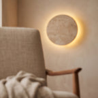 Arandela de parede travertino LED indireta Eclisse