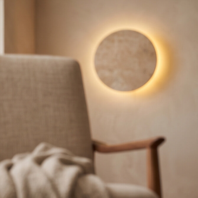 Arandela de parede travertino LED indireta Eclisse