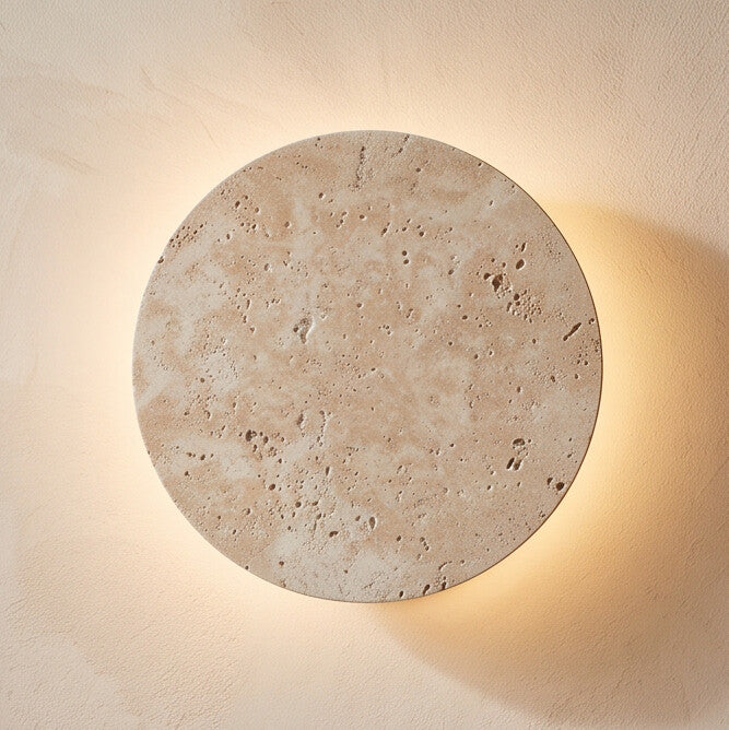 Arandela de parede travertino LED indireta Eclisse