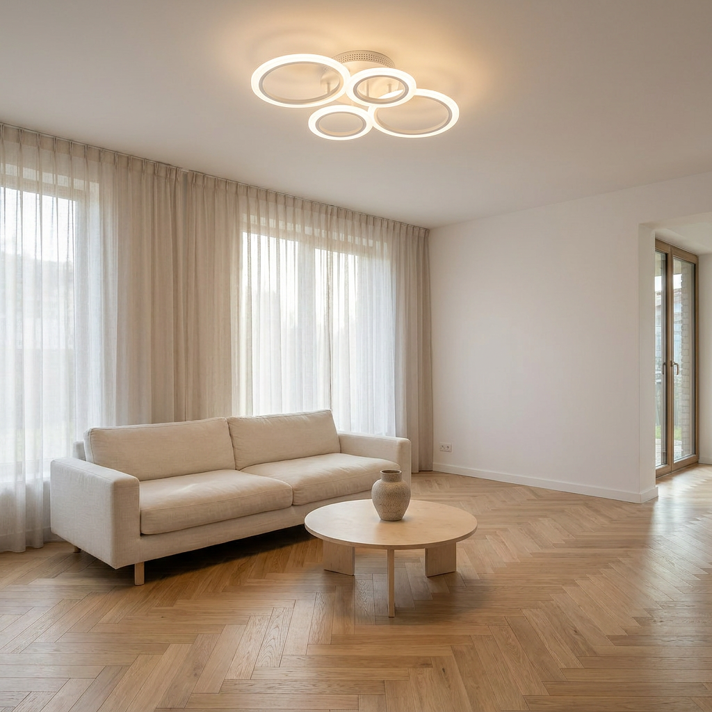 Lustre de Teto LED Anel Dimerizavel Controle APP e Remoto Arcus