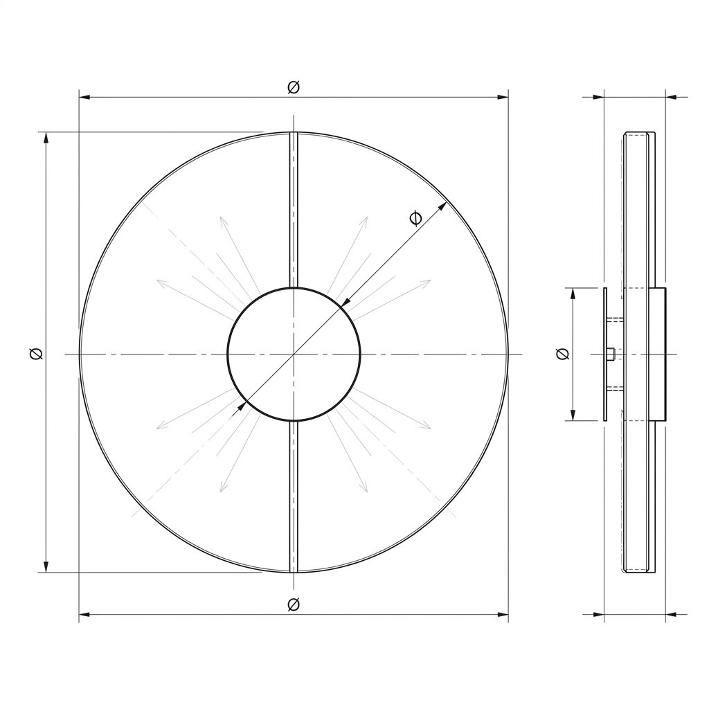 Arandela de Parede Redonda Alabastro Espanhol LED Branco Quente 20cm Lua Nova