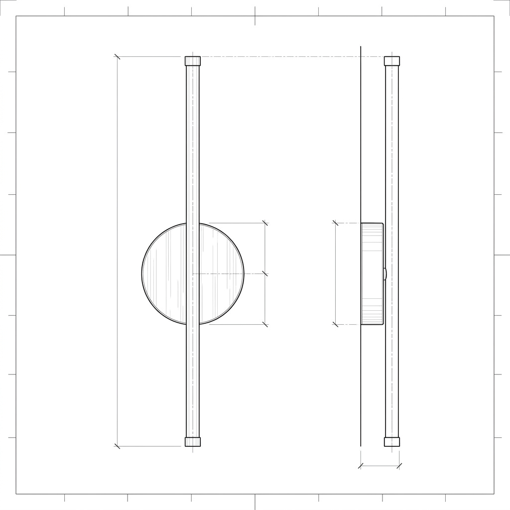 Arandela de Parede LED Barra Sem Fio Regarregavel com Controle Remoto 3 Tons Dimerizavel 50cm Aluminio