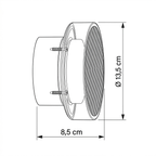 Arandela de Parede LED Redonda Metal e Vidro Organico Bivolt Solenne