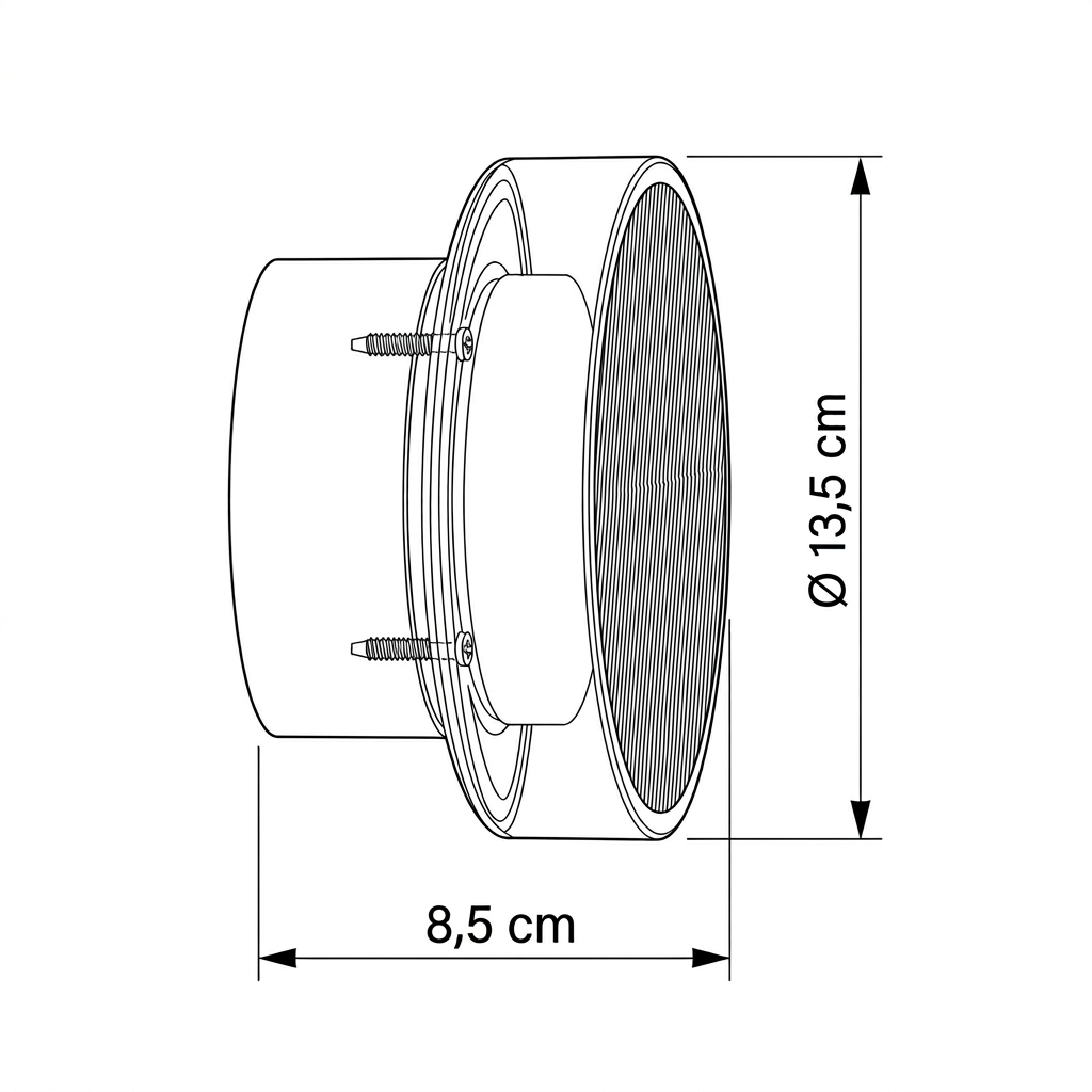 Arandela de Parede LED Redonda Metal e Vidro Organico Bivolt Solenne