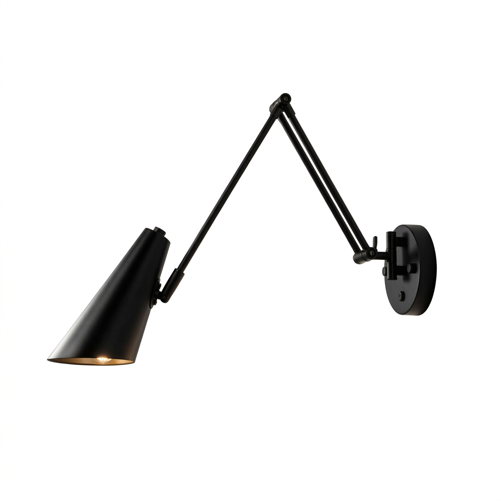 Arandela de Parede Articulada LED Metal com Braço Ajustável E27 Flexia