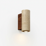 Arandela de Parede Wabi Sabi Efeito Travertino LED Bivolt para Cabeceira e Sala