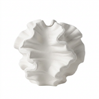 Vaso Decorativo de Ceramica com Acabamento Texturizado Forma Organica 17cm para Mesa Recife