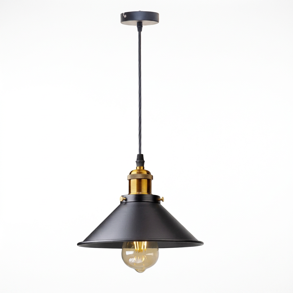 Luminaria Pendente Industrial Retro em Ferro com Pintura Eletrostatica Soquete E27 Bivolt Forge